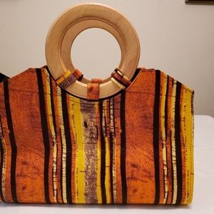 Women handmade satchels with Wooden handle. Sold